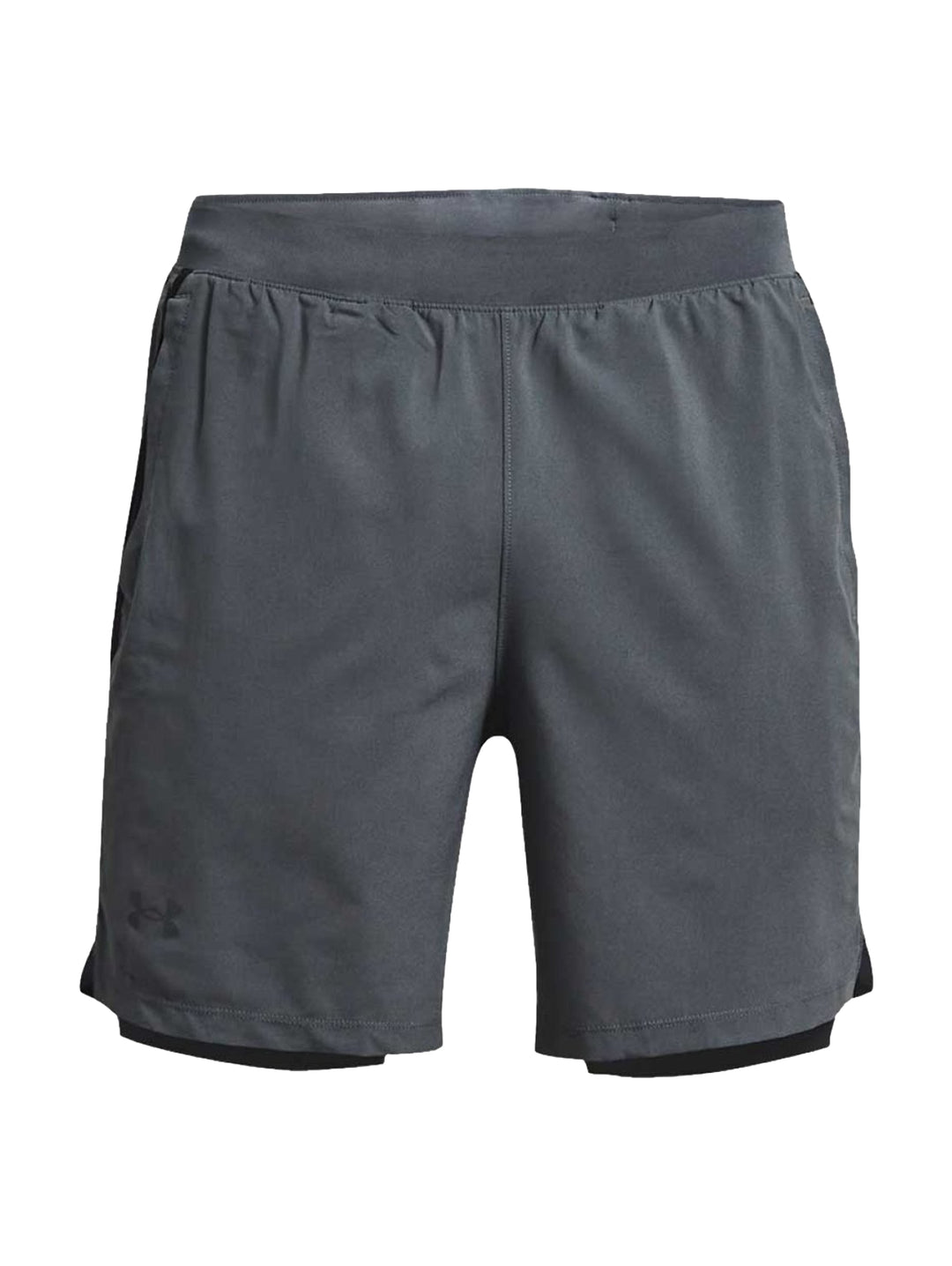 Short Under Armour Launch 5 Gris y Negro para Hombre