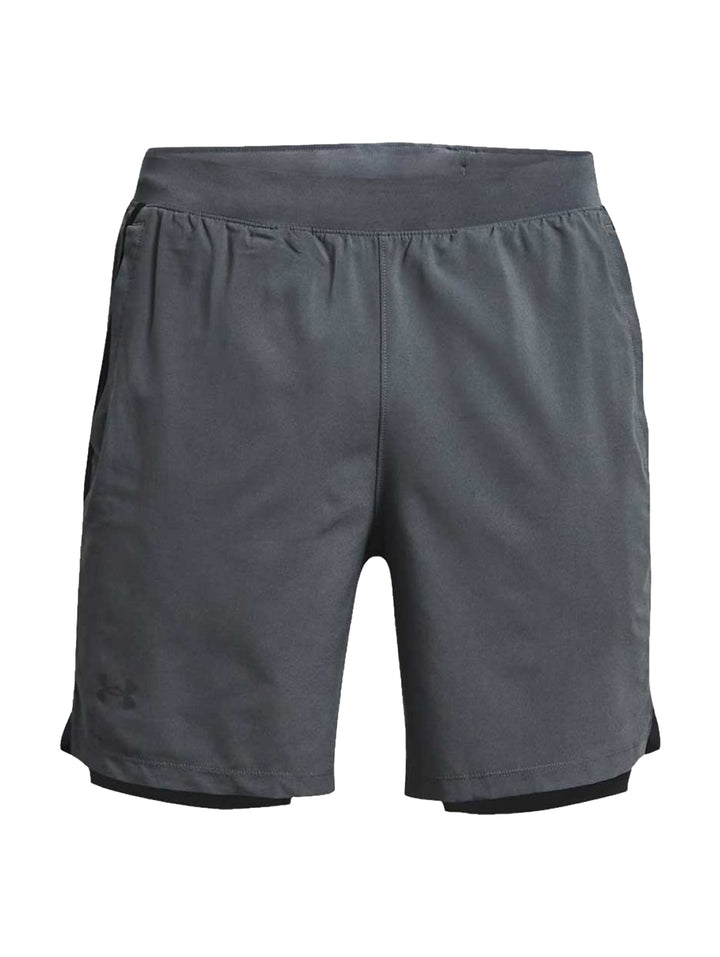 Short Under Armour Launch 5 Gris y Negro para Hombre