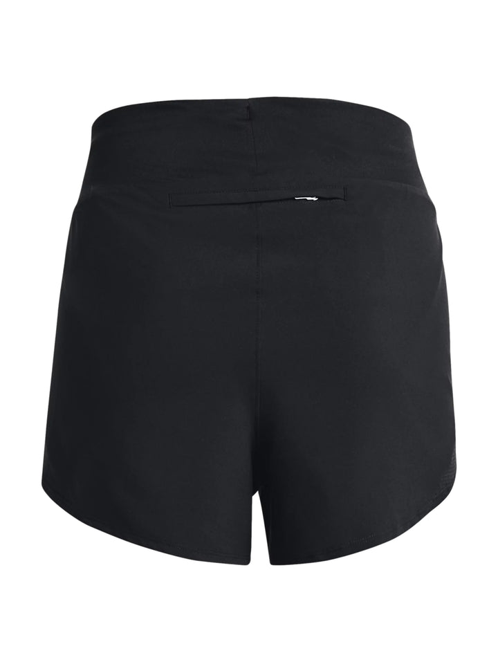 Shorts deportivos negros de Under Armour para mujer.