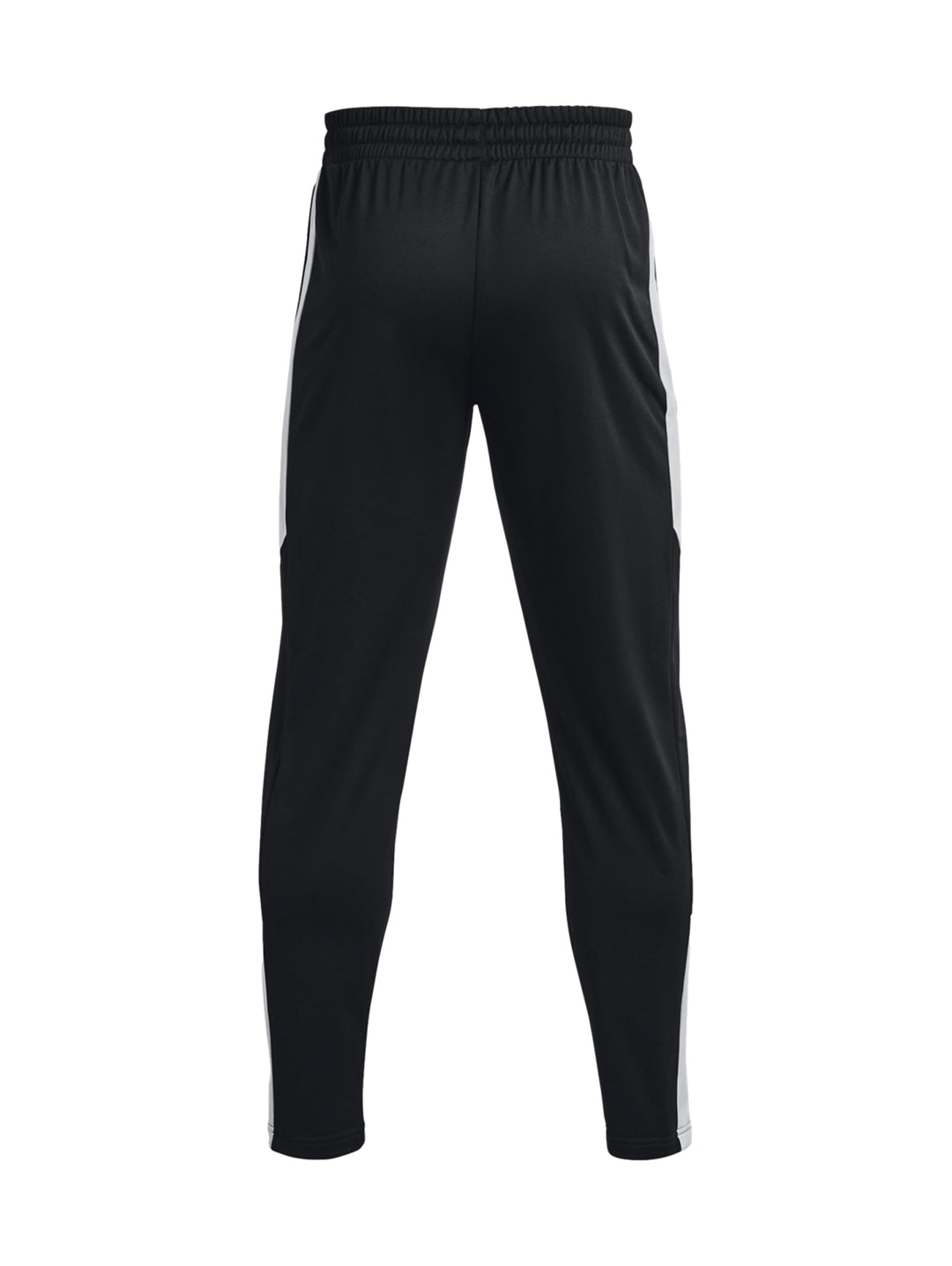 Pantalones deportivos Under Armour en color negro con detalles laterales en blanco.