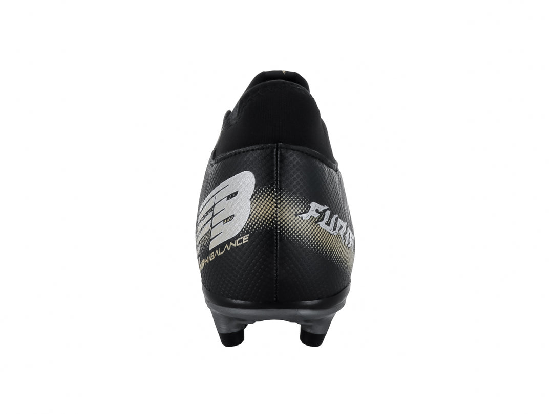 Tenis de Fútbol Furia 1515 Negro Plata y Oro para Niño