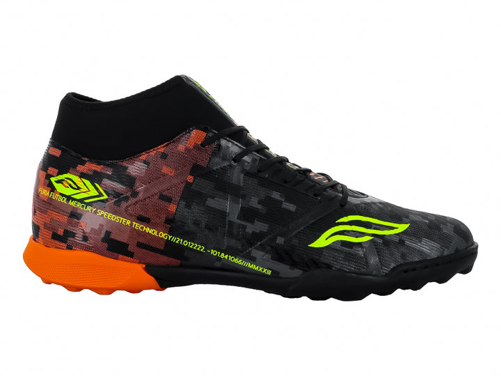 Tenis de Fútbol Furia Negro-Naranja para Hombre