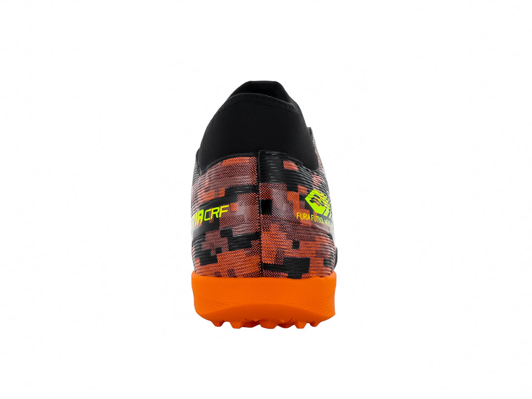 Tenis de Fútbol Furia Negro-Naranja para Hombre
