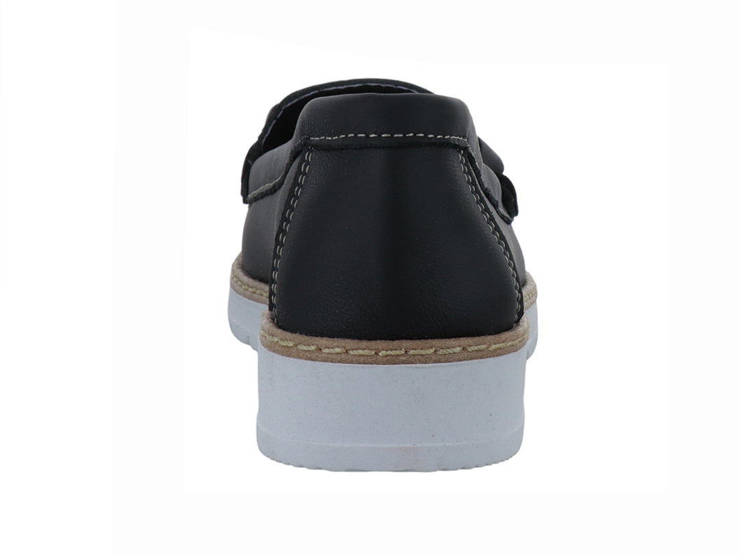 Zapatos Mocasines Luna Rosa Negro para Mujer