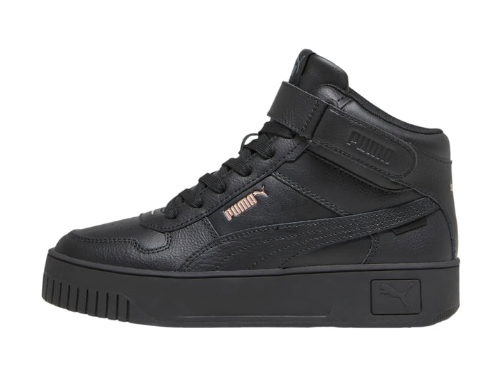 Tenis PUMA Carina Street Mid Negro y Oro para Mujer