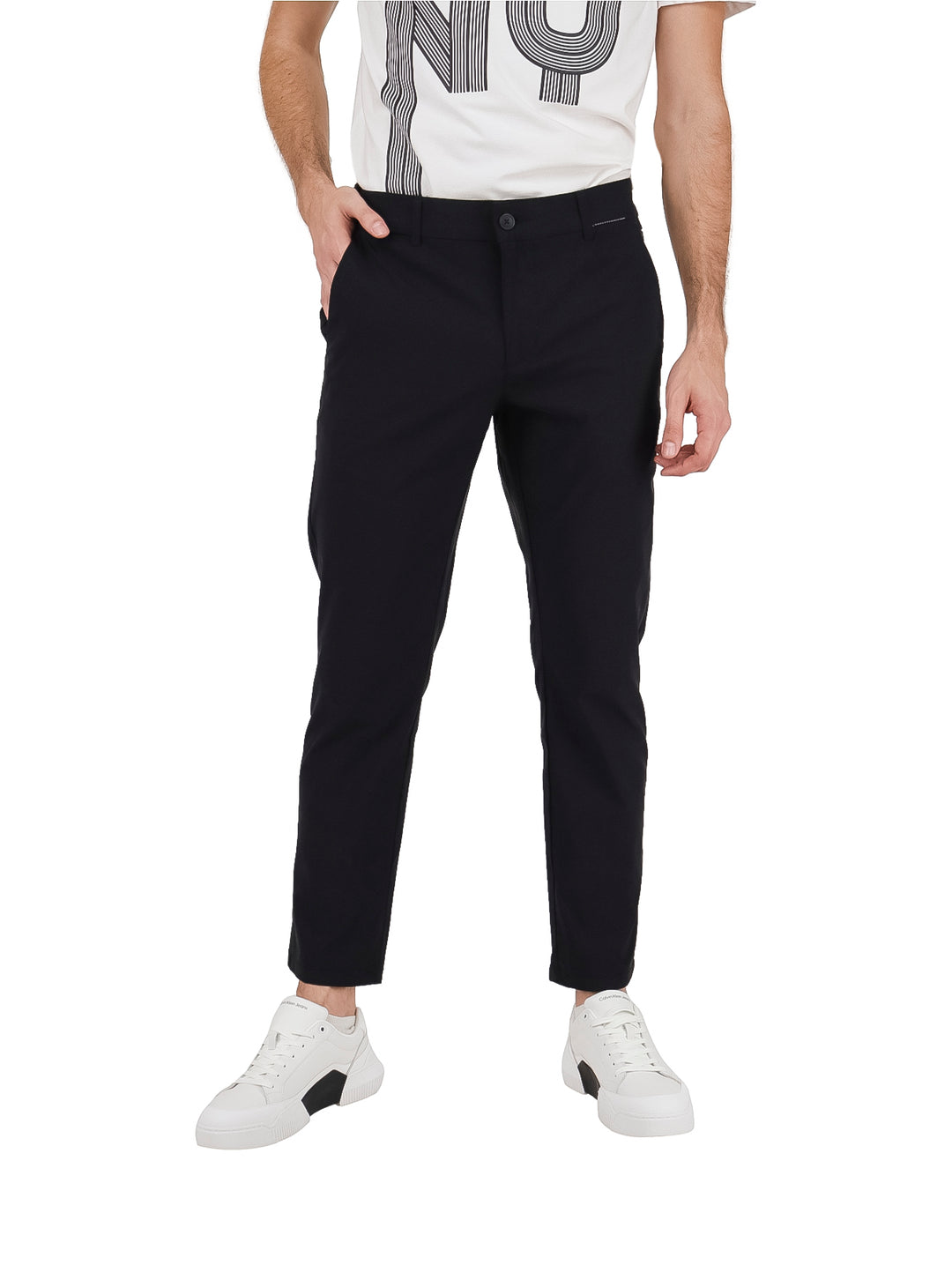Pantalón Gabardina Stretch DKNY Negro para Hombre