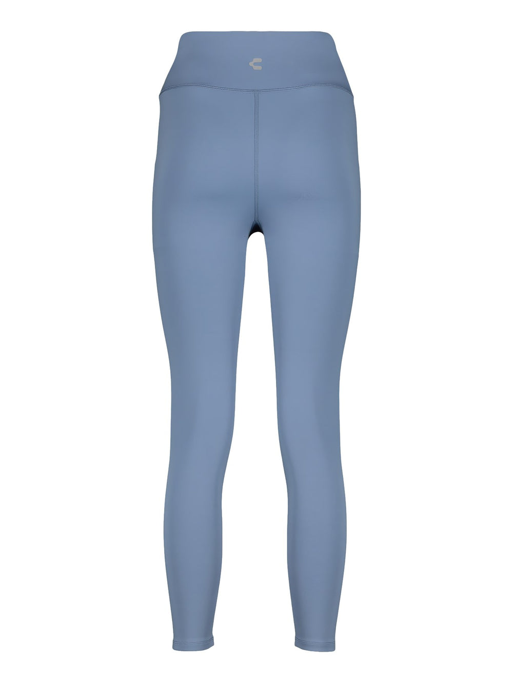 Leggings deportivos de color azul con cintura alta y diseño ajustado para mujer.