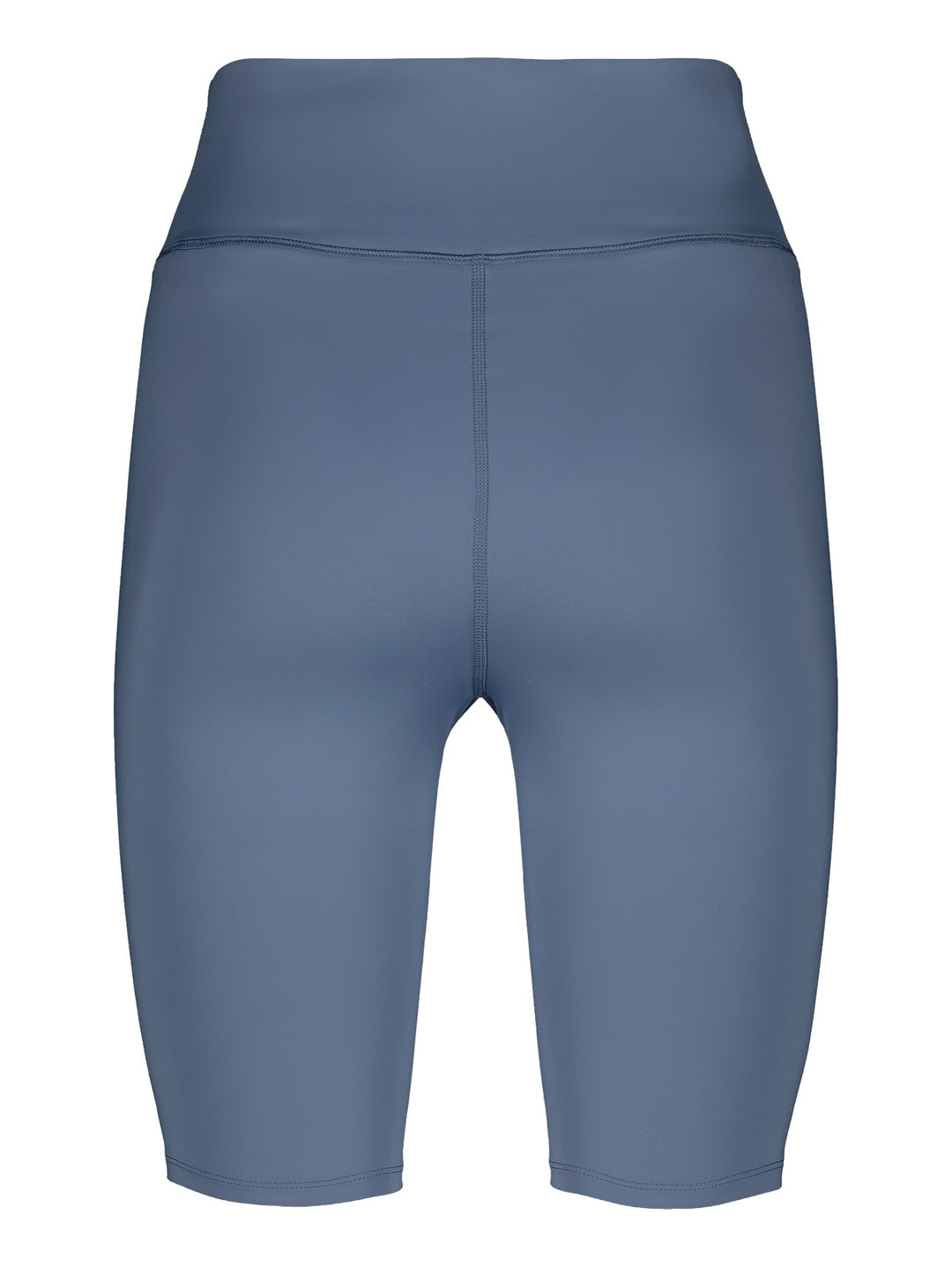 Mallas deportivas tipo biker en color azul lavanda para mujer con cintura alta.