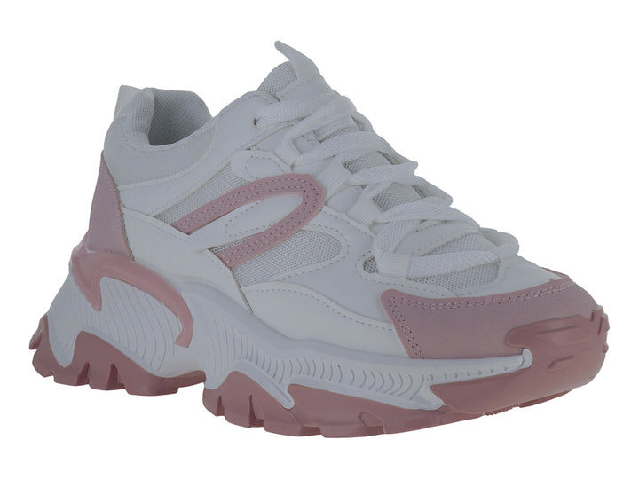 Tenis Via Urbana Blanco Rosa para Mujer