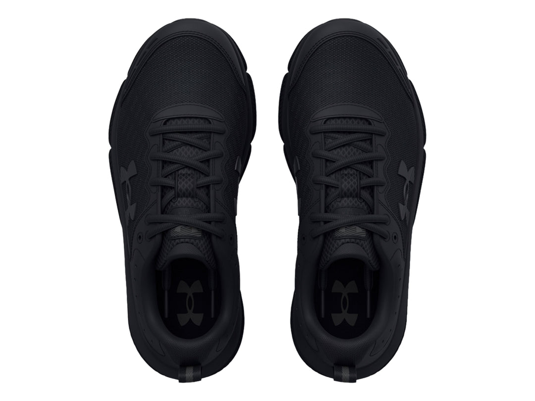 Tenis deportivos Under Armour Assert 10 en color negro total para niño.
