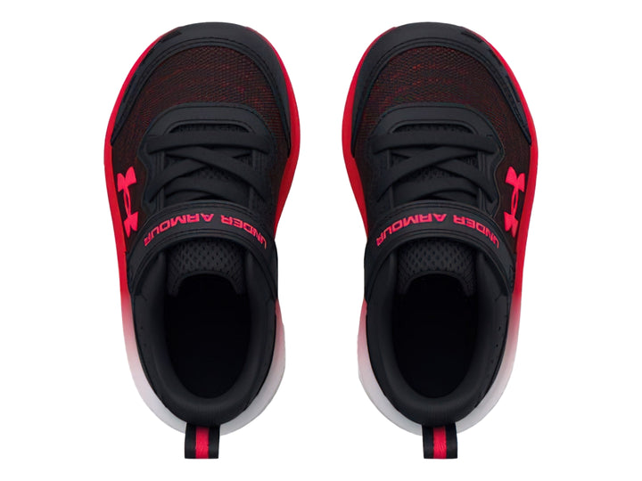 Tenis Under Armour Binf Assert 10 Negro y Rojo para Niño