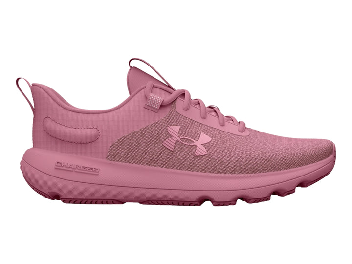 Tenis deportivos Under Armour color rosa Pink Elixir con malla transpirable y suela amortiguada.
