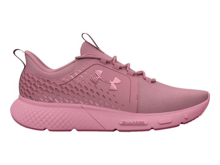 Tenis deportivos Under Armour color rosa Pink Elixir con diseño de malla y suela Charged.
