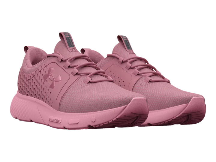 Tenis deportivos Under Armour color rosa Pink Elixir con diseño de malla y suela Charged.