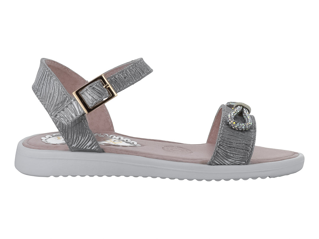 Sandalias Viris Marfil Plata para Niña