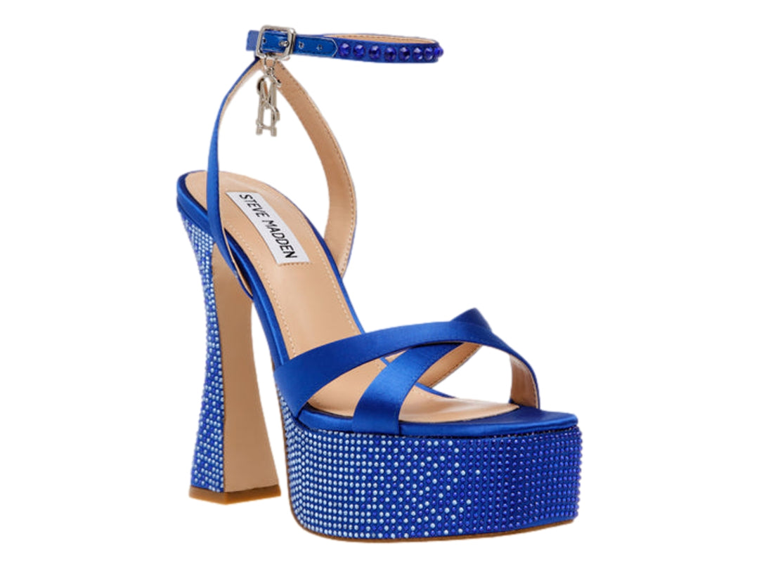 Zapatillas Steve Madden Lock Out Azul Satín para Mujer