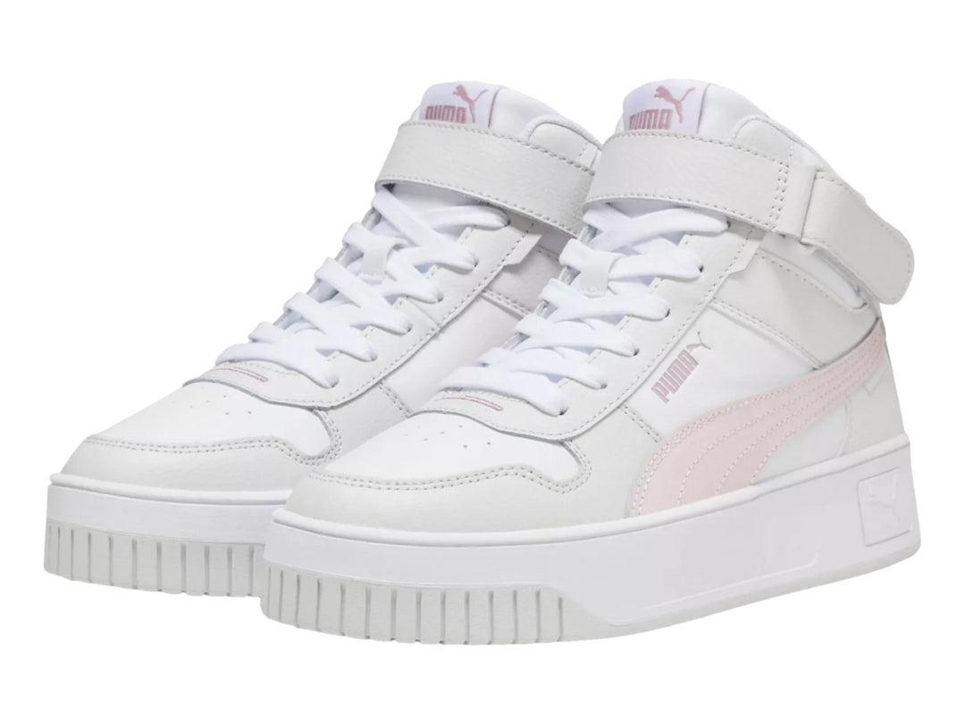 Tenis PUMA Carina Street Mid Blanco y Rosa para Mujer