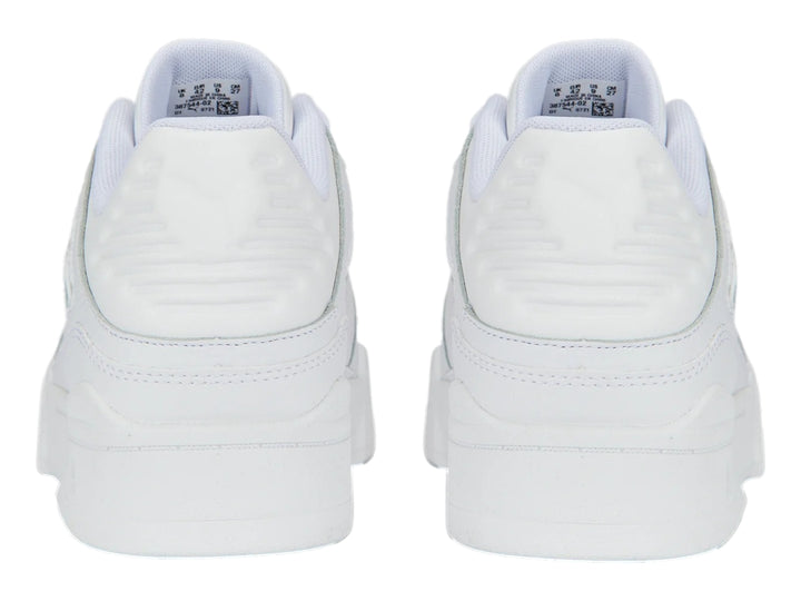 Tenis Puma Slipstream LTH de color blanco total, vista lateral sobre fondo blanco.