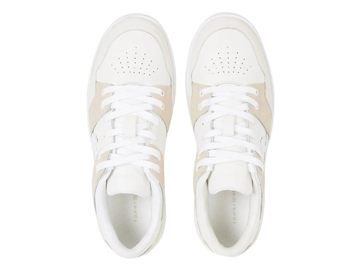 Tenis Tommy Hilfiger TH Lo Basket Ecru para Mujer