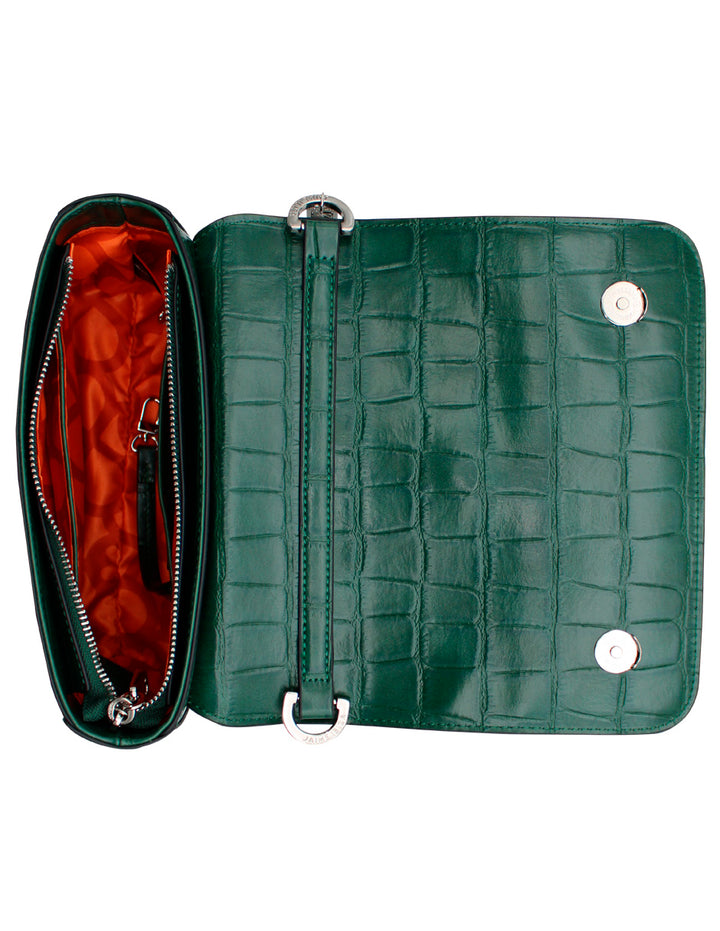 Bolsa de Hombro Jaime Ibiza Croco Verde para Mujer