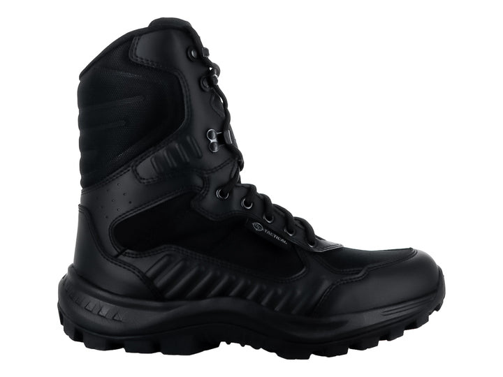 Bota táctica OC Tactical modelo 9114 en color negro, de caña alta y suela robusta.
