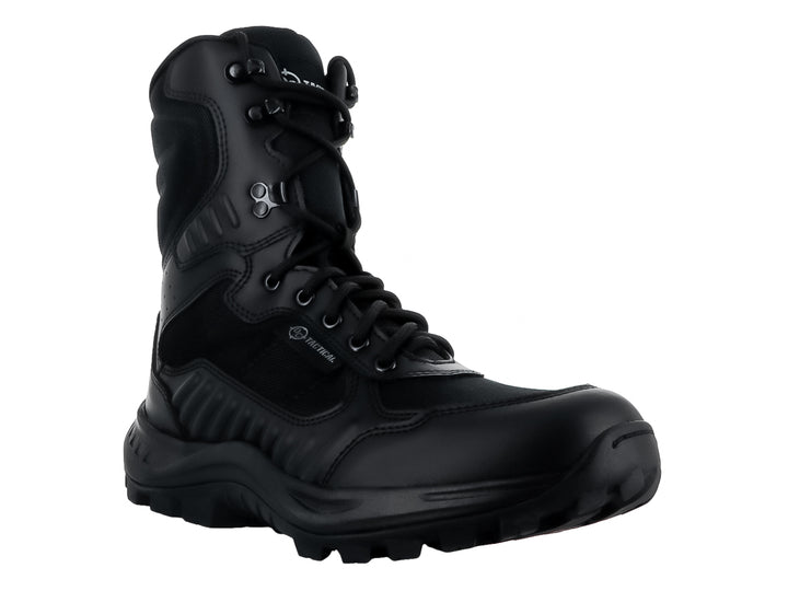 Bota táctica OC Tactical modelo 9114 en color negro, de caña alta y suela robusta.