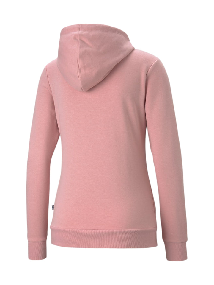 Sudadera con capucha PUMA color rosa Bridal Rose con logotipo blanco en el pecho.