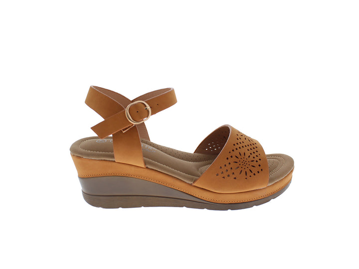 Sandalias Comfort Fit Camel para Mujer