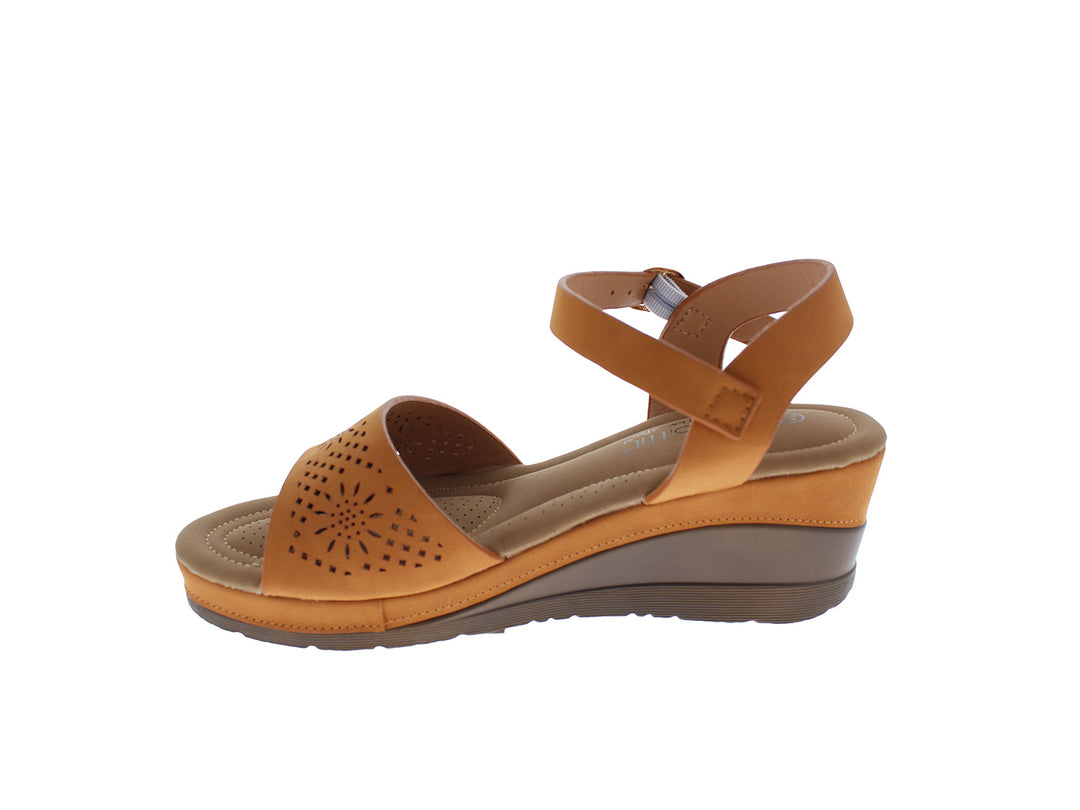 Sandalias Comfort Fit Camel para Mujer
