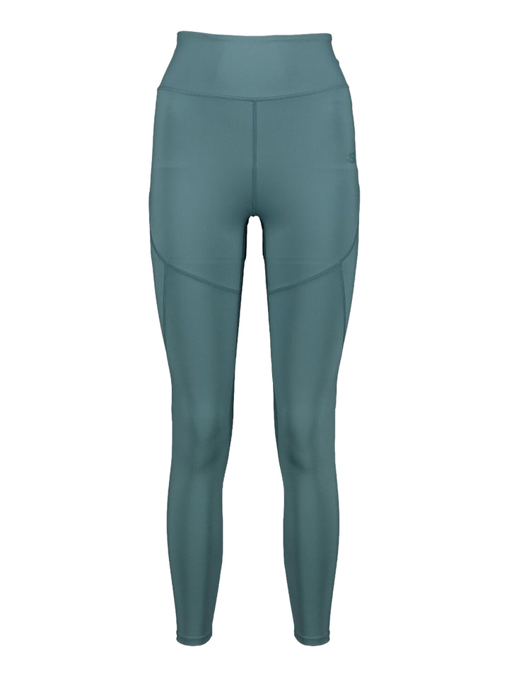 Leggings deportivos SKECHERS de color verde con cintura alta y ajuste ceñido para mujer.