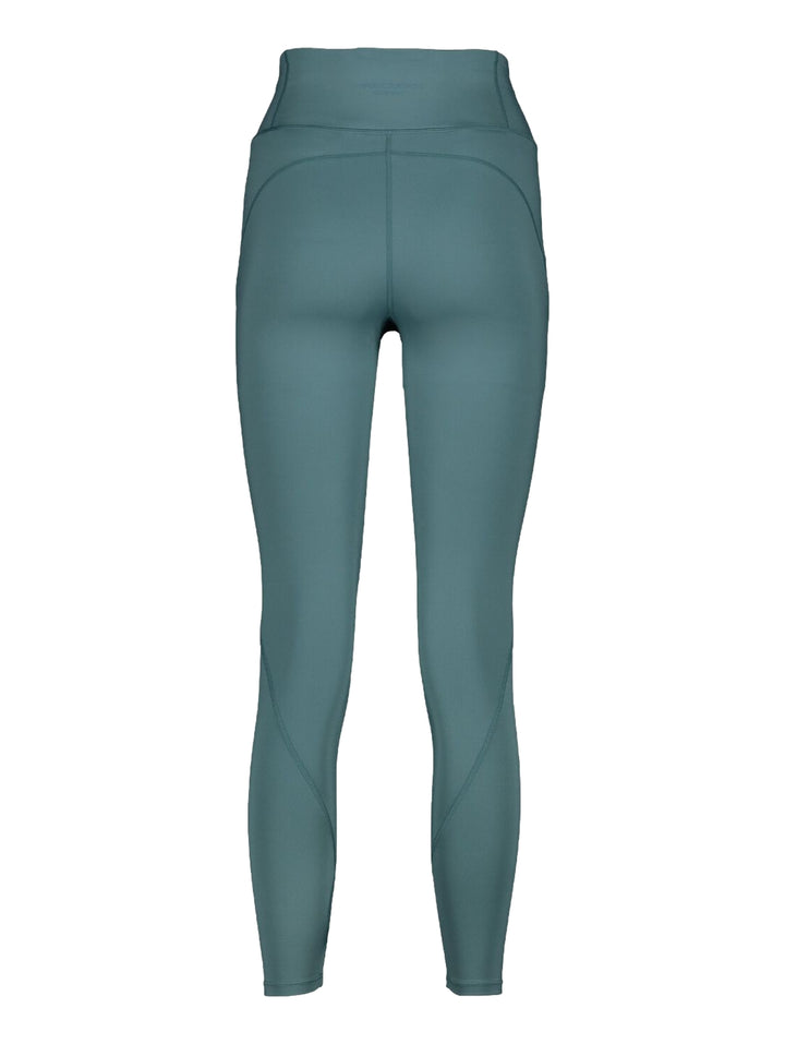 Leggings deportivos SKECHERS de color verde con cintura alta y ajuste ceñido para mujer.