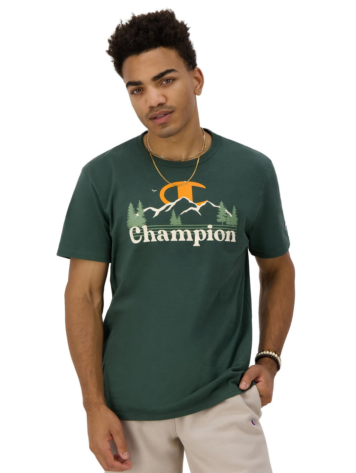 Playera Champion Midweight Verde Oscuro para Hombre