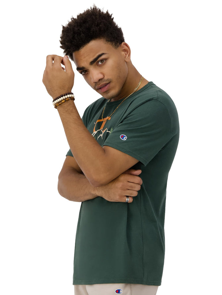 Playera Champion Midweight Verde Oscuro para Hombre