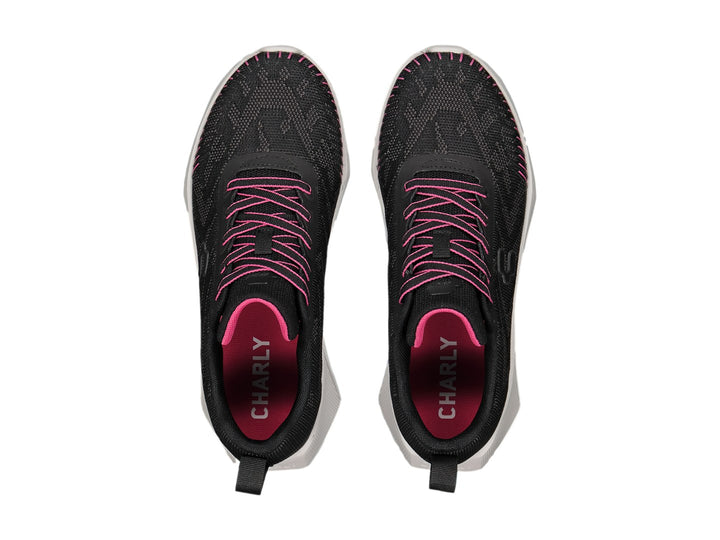 Tenis Charly Negros con Rosa para Mujer