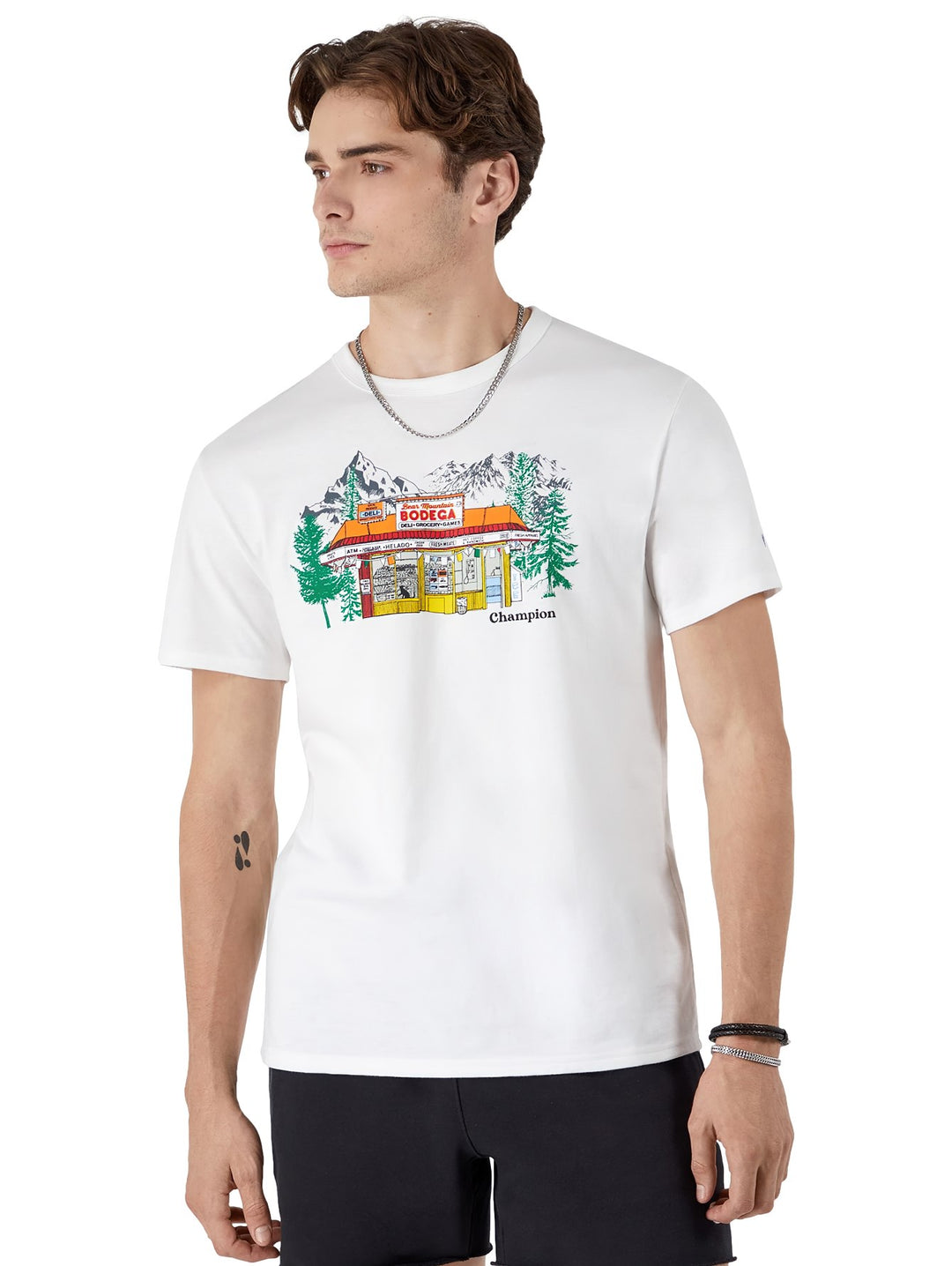 Playera Champion Midweight Blanca para Hombre