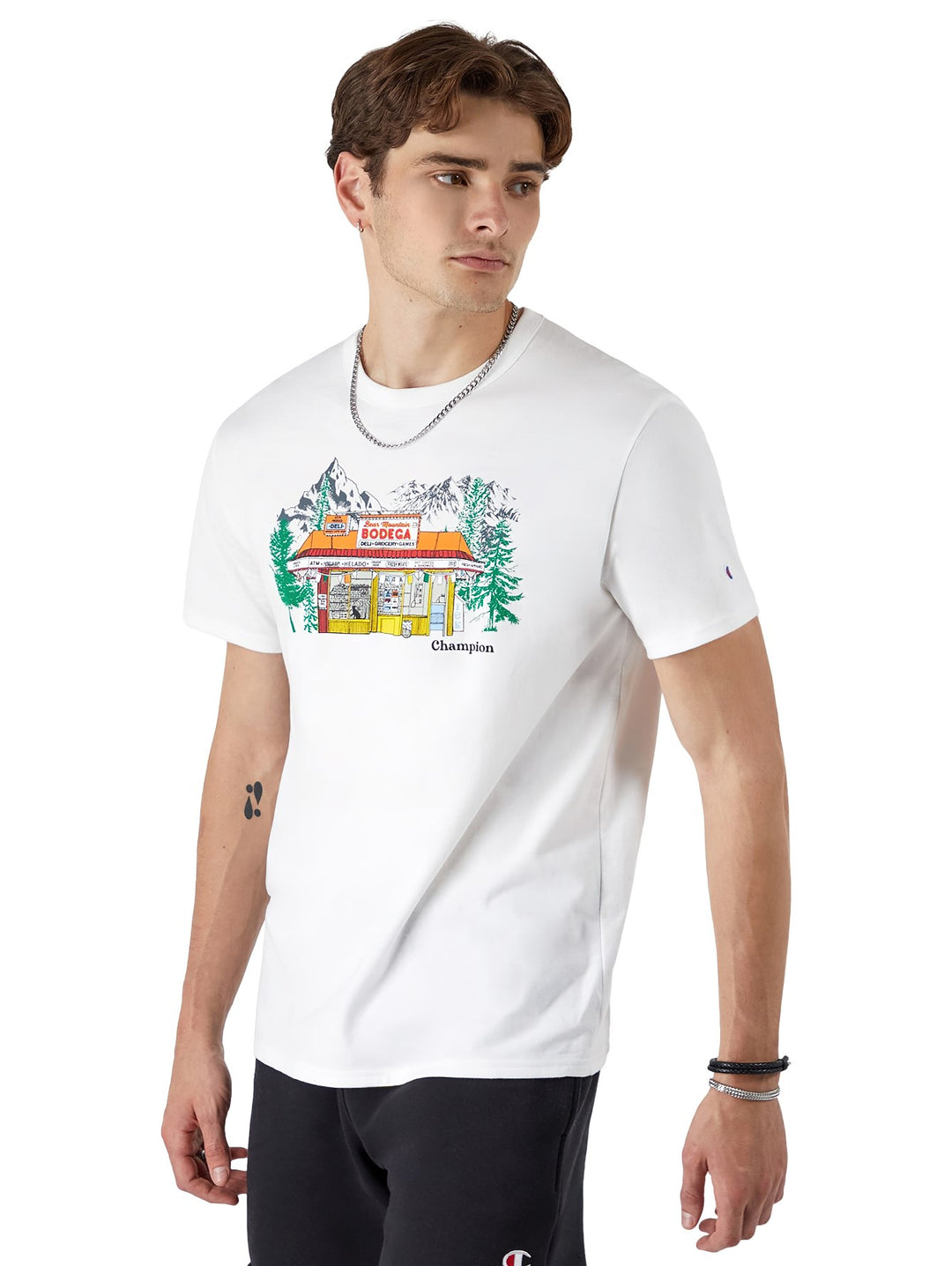 Playera Champion Midweight Blanca para Hombre