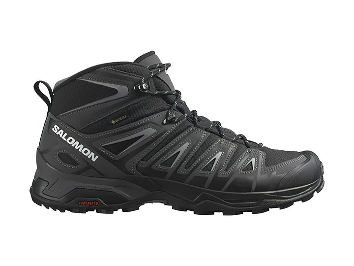 Botas de senderismo Salomon X Ultra Pioneer GTX en color negro y gris con suela Contagrip.