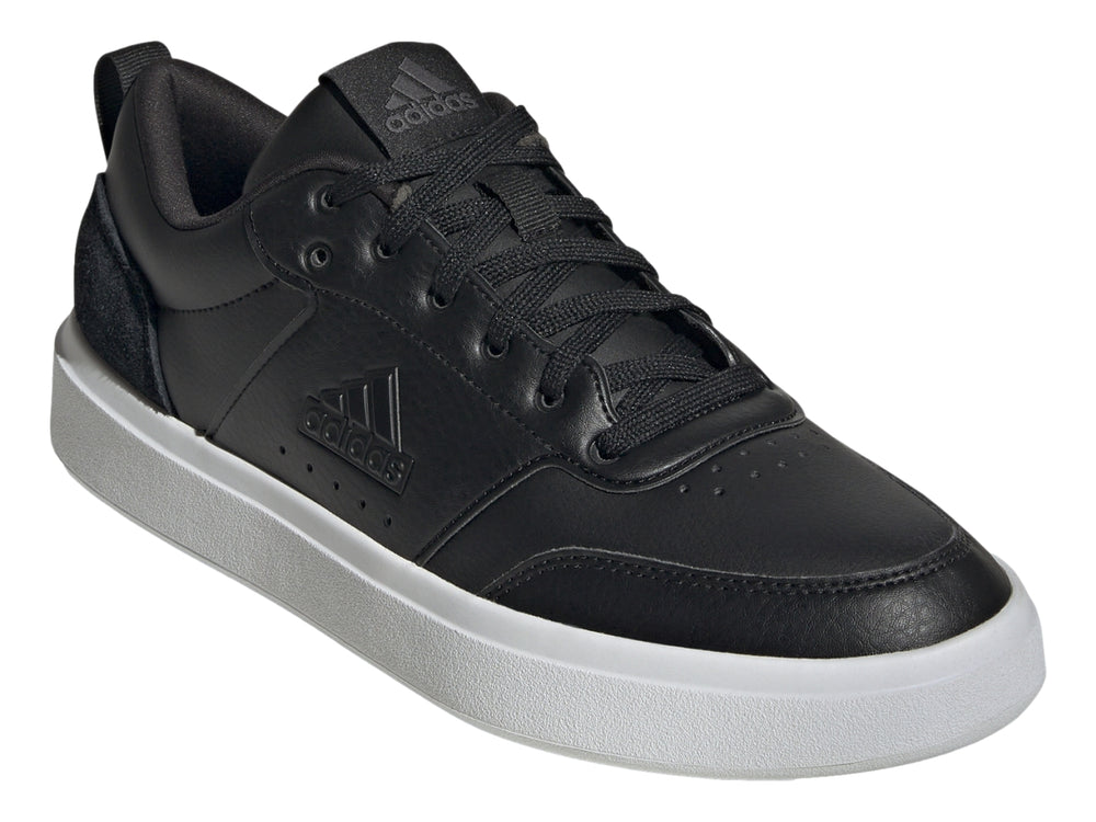 Tenis Adidas Park ST en color negro con suela blanca y logotipo de la marca en el lateral.