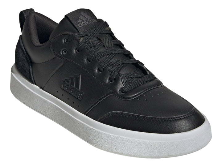 Tenis Adidas Park ST en color negro con suela blanca y logotipo de la marca en el lateral.