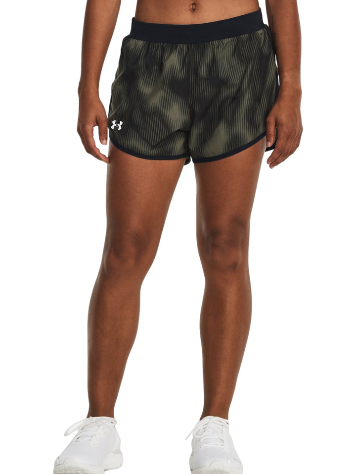 Short Deportivo Under Armour Negro y Verde para Mujer