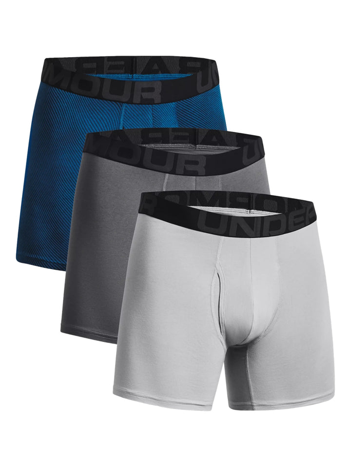 Pack 3 Boxers Under Armour Azul y Gris para Hombre