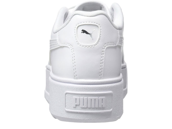 Tenis PUMA modelo Carmen L PS en color blanco total con suela de plataforma