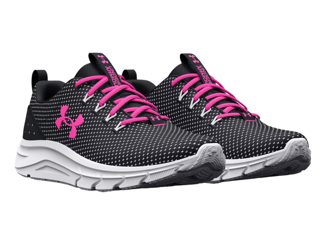 Tenis Under Armour UA W Phade RN Negro y Rosa para Mujer