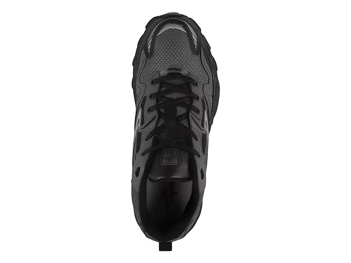 Tenis deportivos Pontiac AXL en colores negro, gris oxford y plata con suela robusta y diseño moderno.