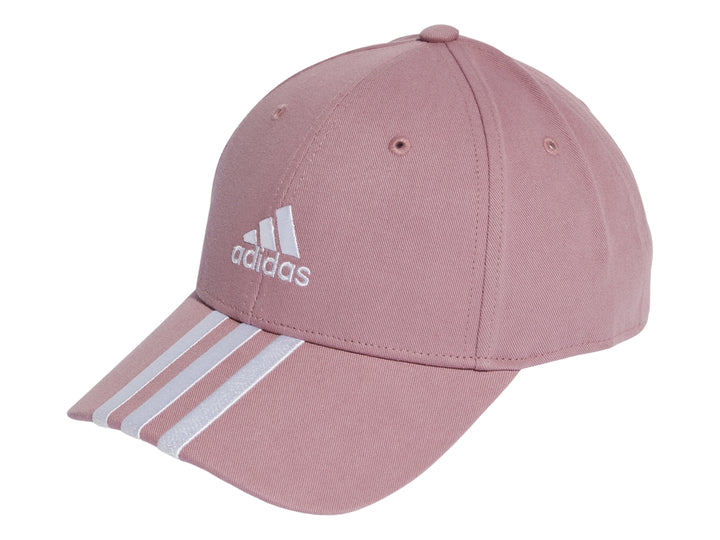 Gorra Adidas color rosa Wonder Orchid con logotipo y tres rayas blancas en la visera.