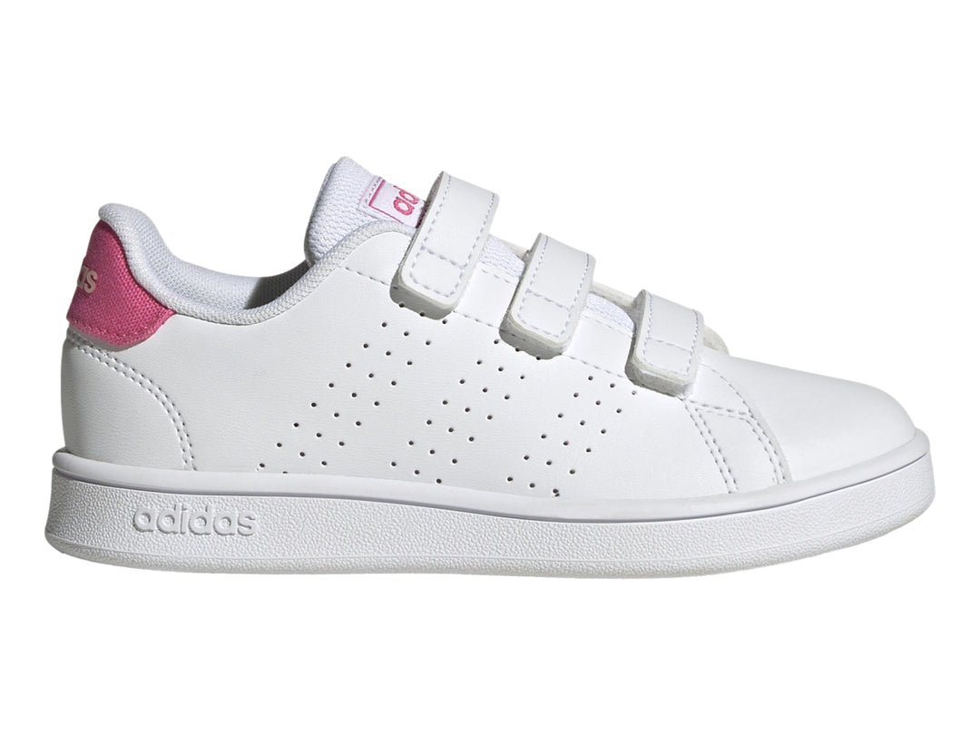 Tenis Adidas Advantage CF C Blanco y Rosa para Nina