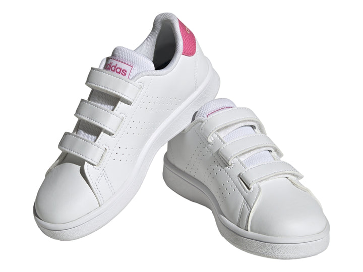 Tenis Adidas Advantage CF C Blanco y Rosa para Nina