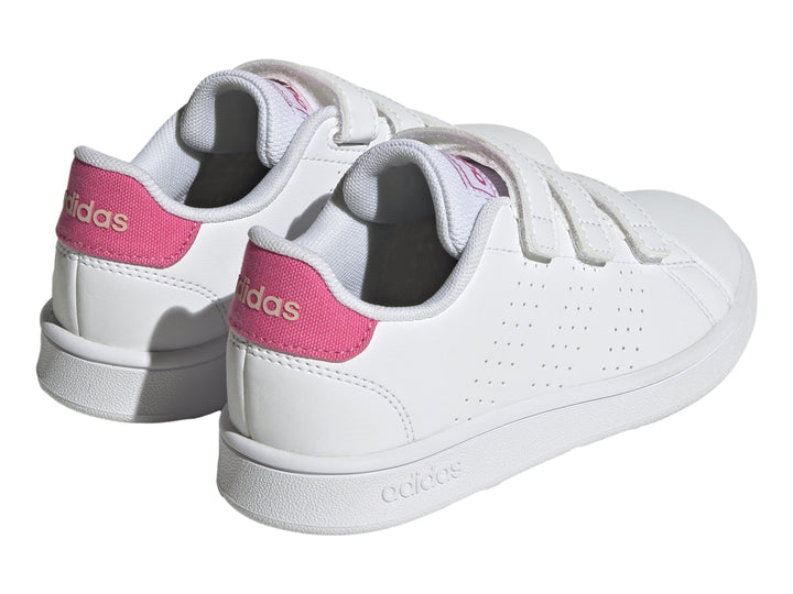Tenis Adidas Advantage CF C Blanco y Rosa para Nina