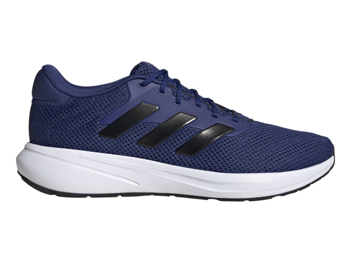 Tenis Adidas Response Runner en color azul victory blue con suela blanca y franjas negras laterales.