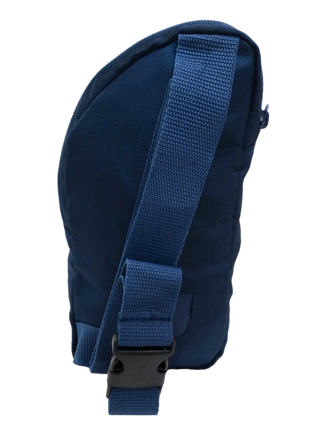 Bolsa de hombro deportiva Reebok en color azul con logotipo blanco frontal y correa ajustable.
